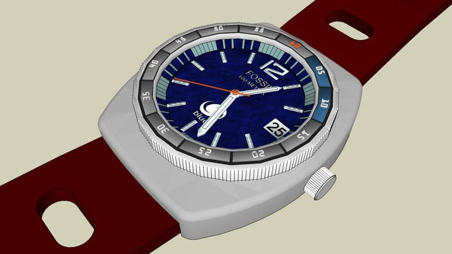 Sketchup model - Fossil watch