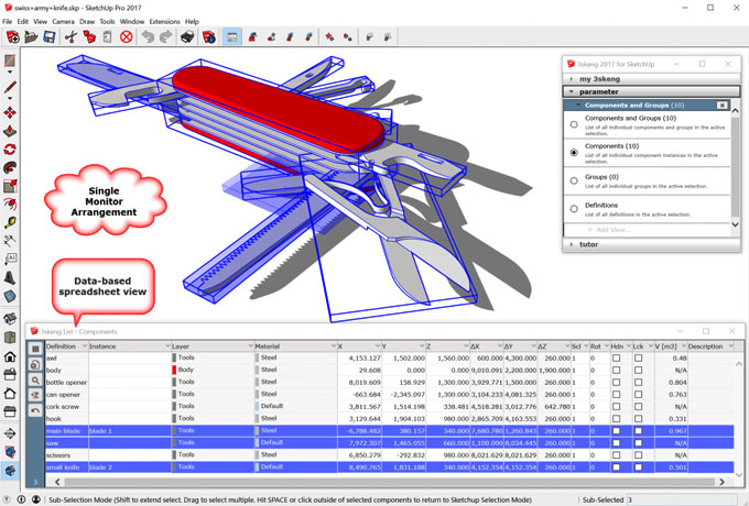 Learn all about 3skeng List Tool for SketchUp