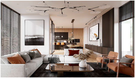 3D visualization of an interior design to attract stakeholder