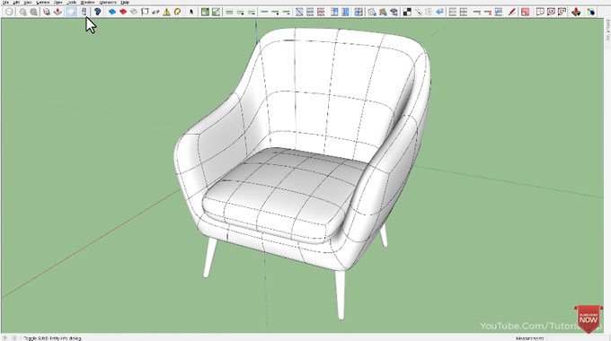 Step by step guidelines for modeling club chair in sketchup