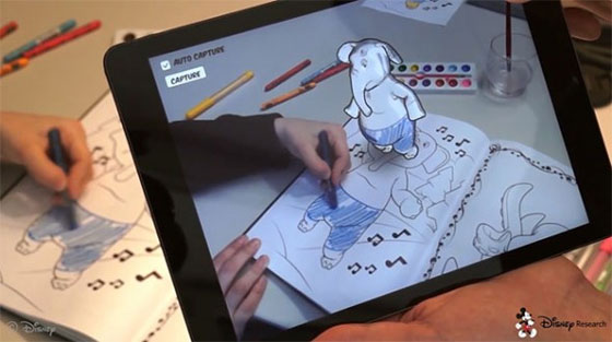 Disney has developed an augmented reality coloring book App