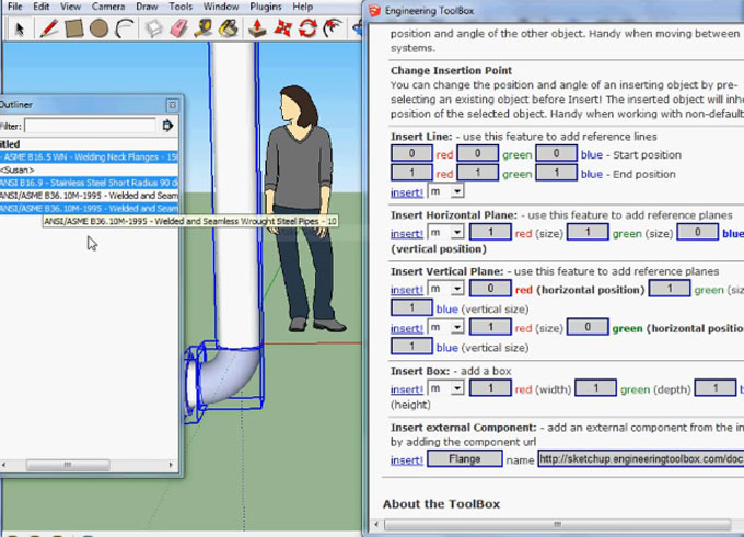 How to use the EngineeringToolBox Sketchup Extension
