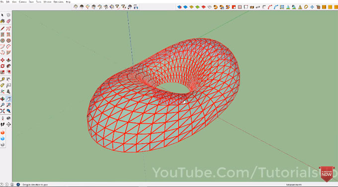 Demonstration of extrude tools in sketchup