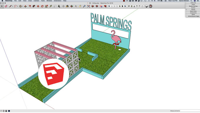 How to resolve the issue while modeling in groups & components in sketchup