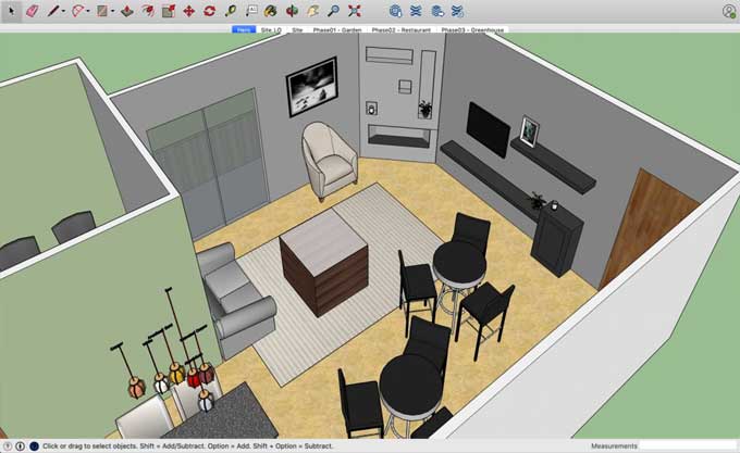How to design an office layout using SketchUp?