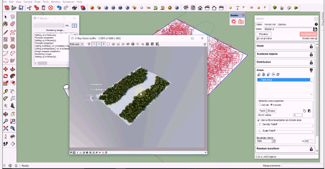 How to create proxy grass in v-ray for sketchup