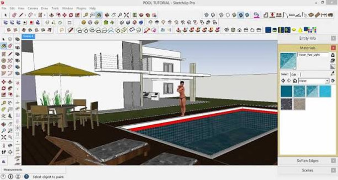How to create Realistic Pool Water in Sketchup