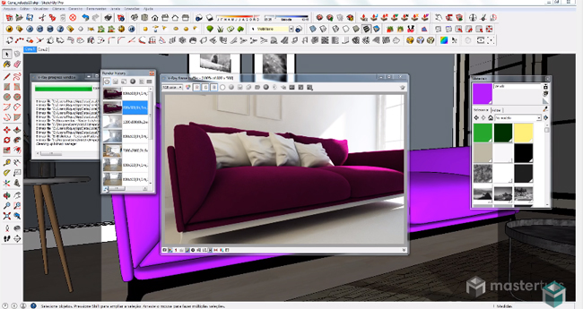 How to generate realistic velvet material in V Ray for SketchUp