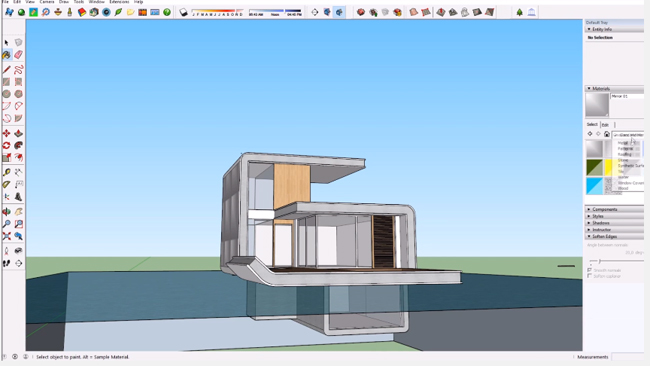 How to design the seahorse water villa project with sketchup