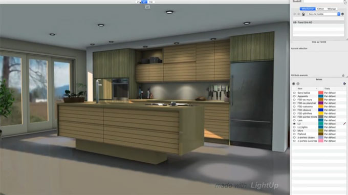 Sketch-Cuisine for creating design sketches of kitchen, bathroom & closets