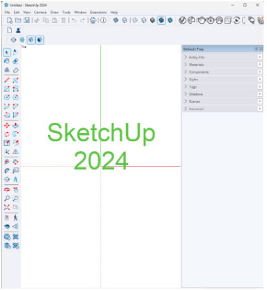 Updated buttons and styling feature of SketchUp 2024
