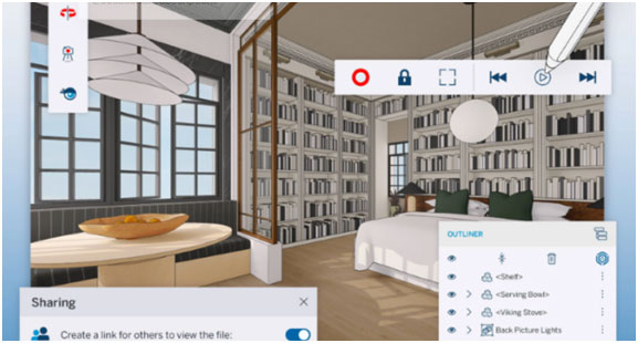 Link-sharing features of 3D models