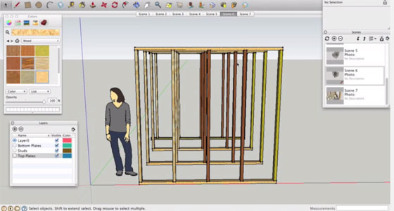 How to use sketchup for making layers, scenes and exporting 3d animations