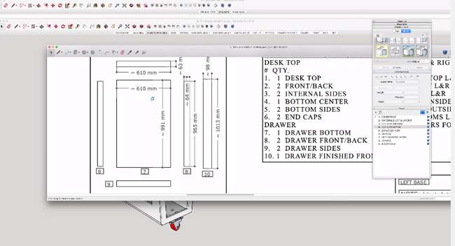 How To Create StandUp Desk Plans in Sketchup
