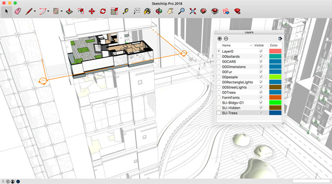 Some useful features of Sketchup Pro 2018
