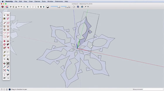 How to use sketchup for creating snow flakes