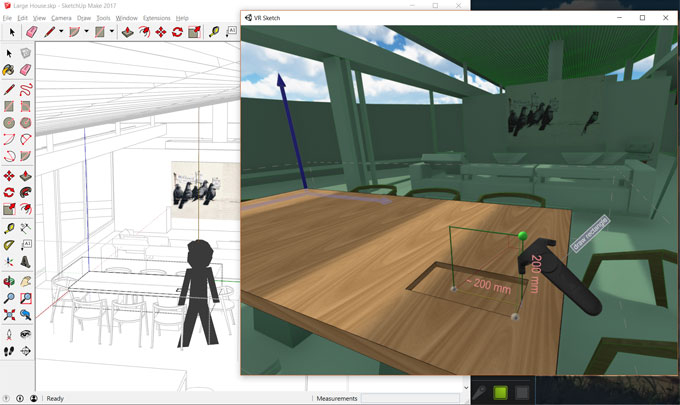Using SketchUp with Help of VR