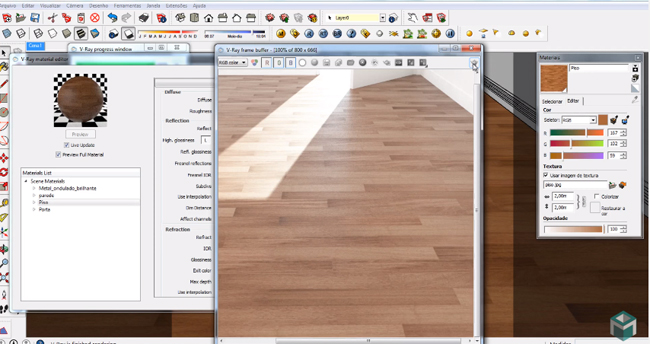 How to produce a realistic wood flooring with vray for sketchup