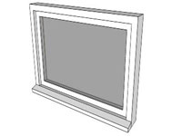 3D Casement Window