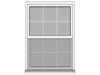 3D Scalable Double Hung Window
