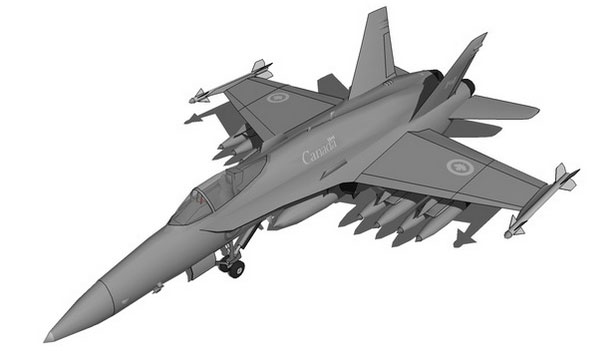 Sketchup model - McDonnell Douglas F/A-18A Hornet