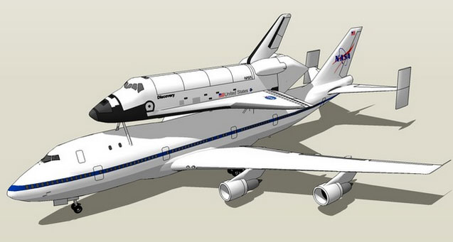Sketchup model - Boeing 747-100 NASA Shuttle Carrier Aircraft