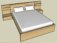Platform Bed with Nightstands