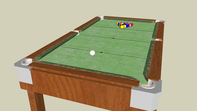 Sketchup model - Pool Table