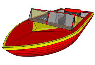 Speed Boat in SketchUp