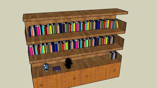 Sketchup model - Bookshelf