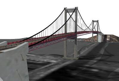Large Suspension Bridge