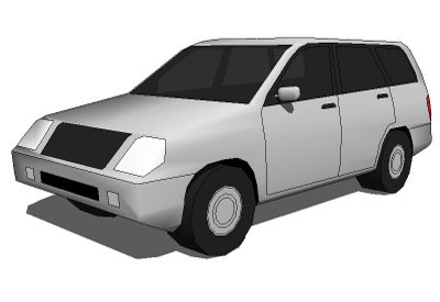 Small Silver SUV