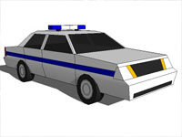 Police Car in Sketchup