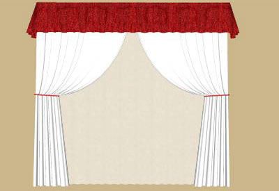 Verticle Curtain Set in Sketchup