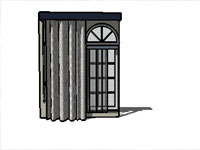 Windows with Drapes Curtains in Sketchup