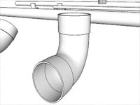 PVC 40 Components Curved Pipe