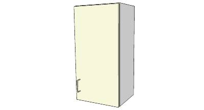 3D Wall cabinet 1 door right hinge in sketchup
