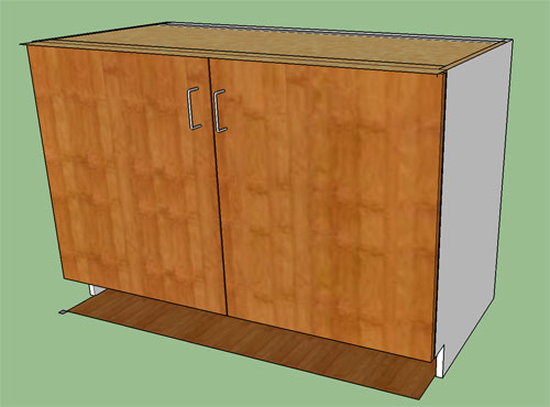 Sketchup model : Cabinet 2 Doors
