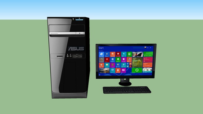 Sketchup model : Windows 8.1 Desktop Computer