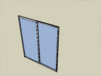 Aluminium Sliding Door in Sketchup