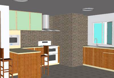Apartment Kitchen in SketchUp