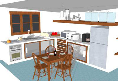 Clean Kitchen in SketchUp