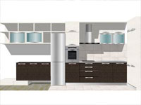 Black and White Kitchen in SketchUp