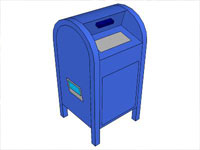 Public Postal Box in Sketchup