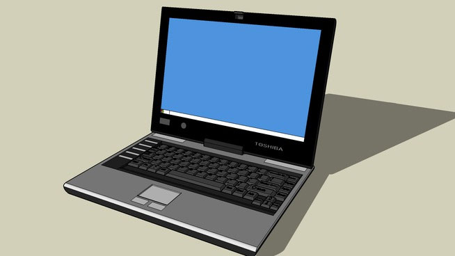 Sketchup model - Toshiba laptop