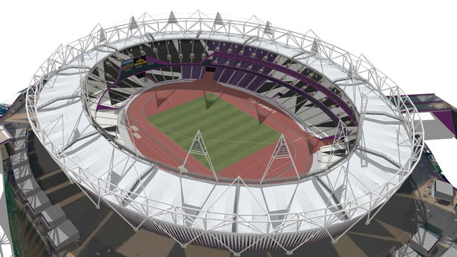 Sketchup model - Olympic Stadium