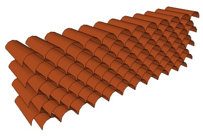 3D Red Tile Grate In Sketchup