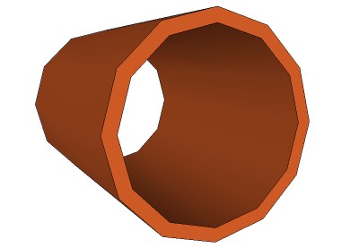 3D Red Tile Pipe In Sketchup