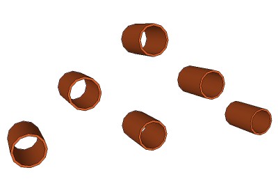 3D Red Tile Roof Vent 5 