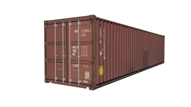 Sketchup model - Shipping Container 40ft Red